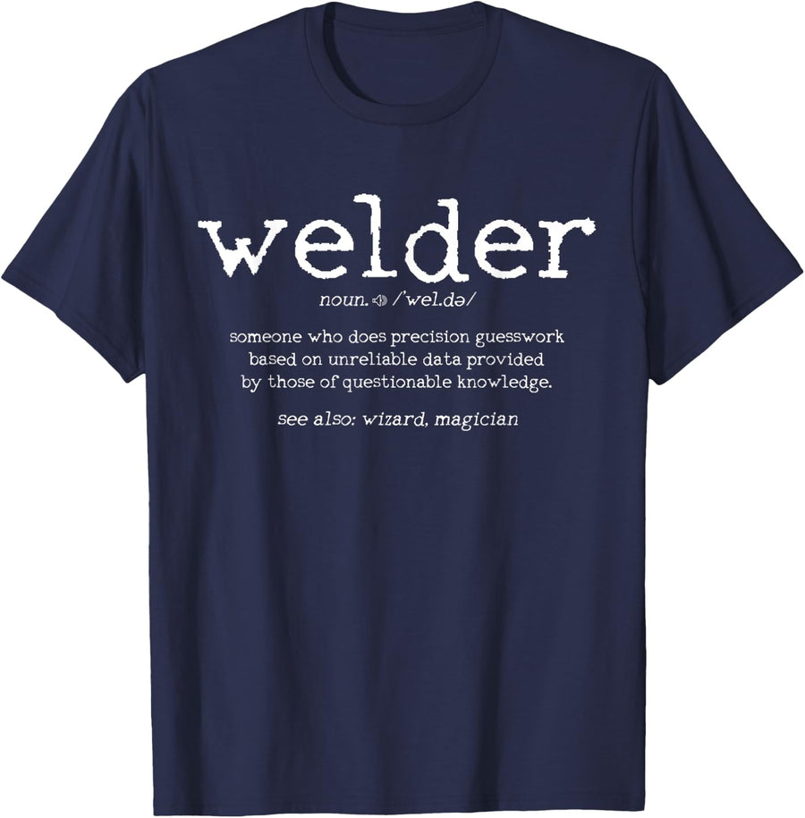 Schweier Geschenke Men's Funny Welder Quote Tank Top T-Shirt Black Small - Navy Blue