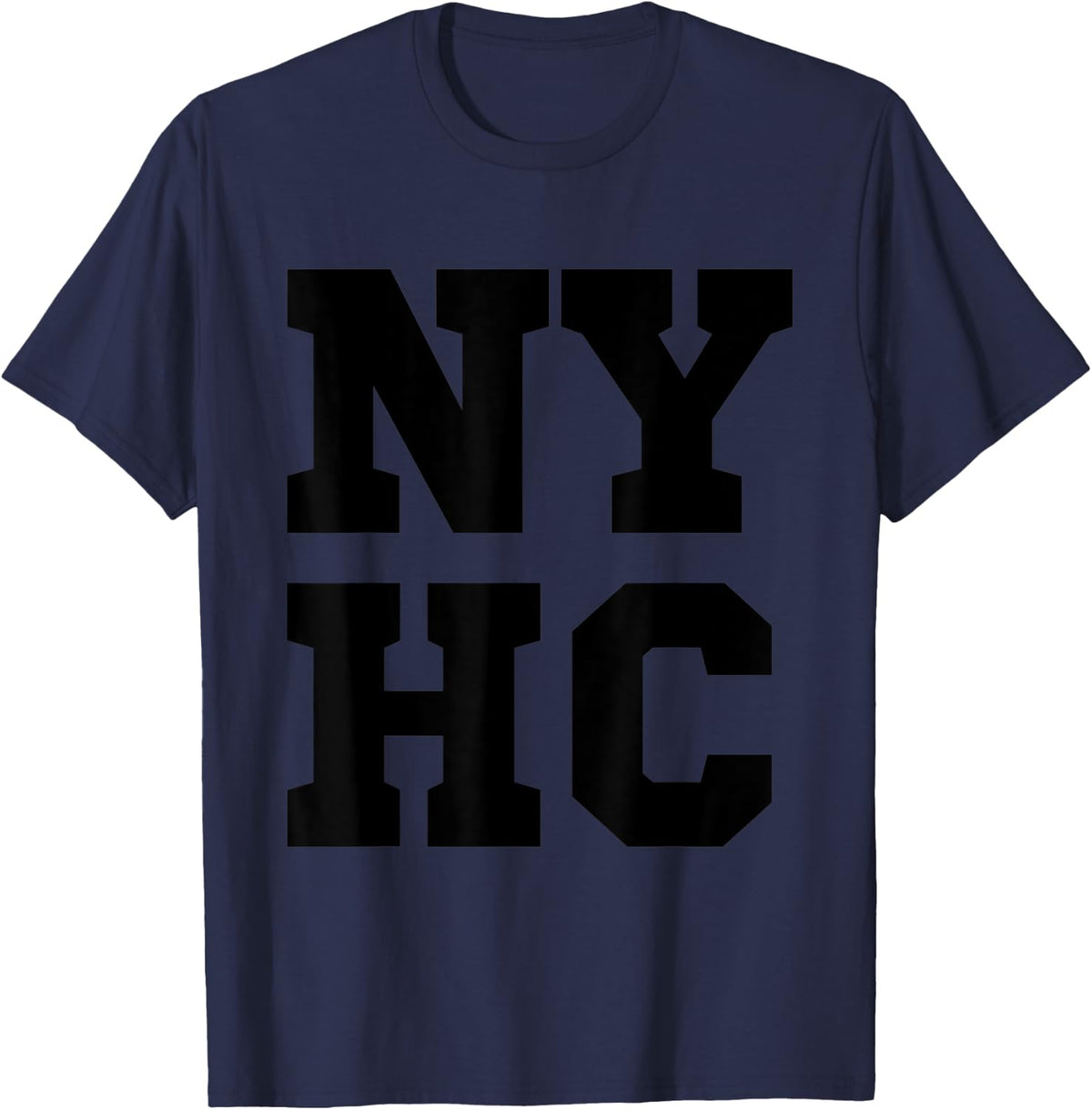 Distressed NYHC New York Hardcore Punk T-Shirt - Navy Blue