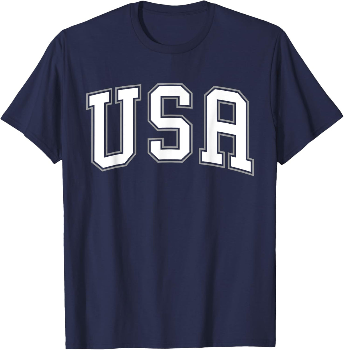 USA T Shirt Women Men Retro Patriotic American 4th of July T-Shirt - Navy Blue
