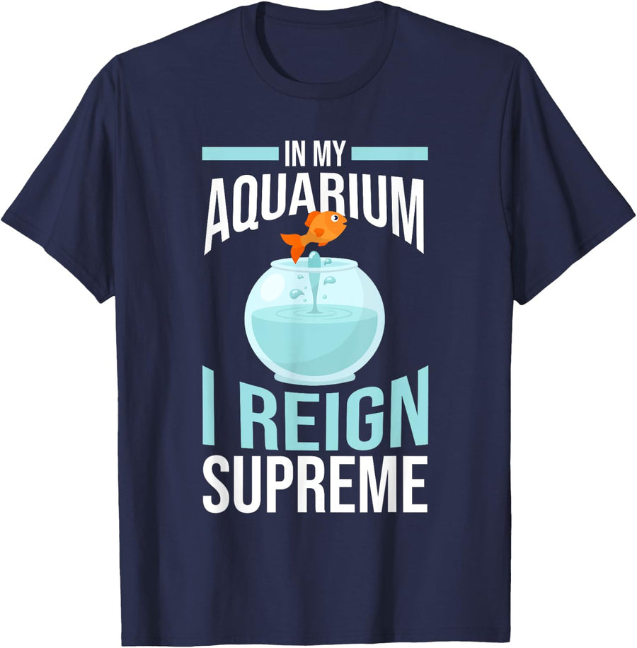 Aquaristic Aquarium Fish T-Shirt - Navy Blue
