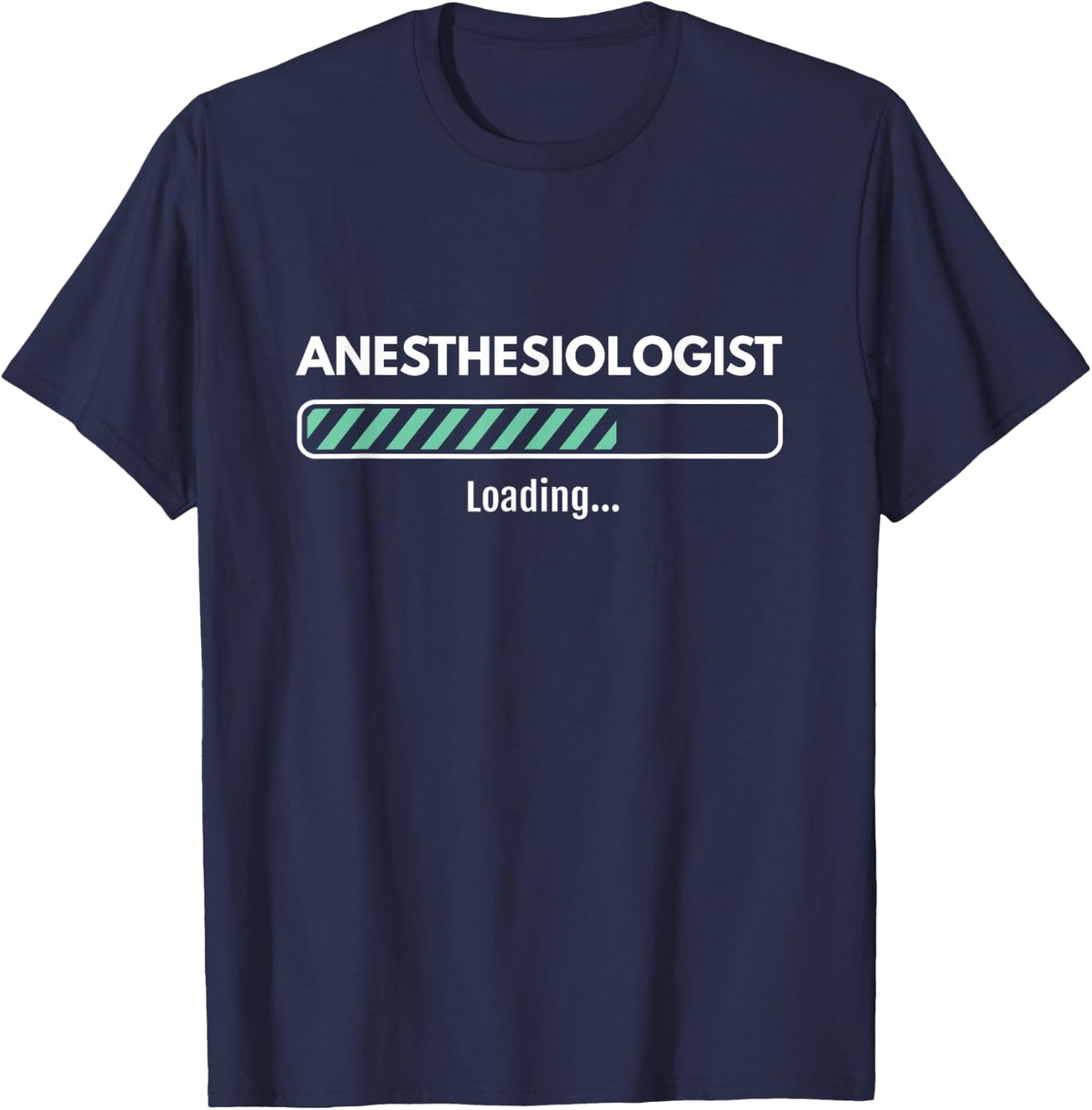 Anesthesiologist Loading Studying Anesthesiology T-Shirt - Navy Blue