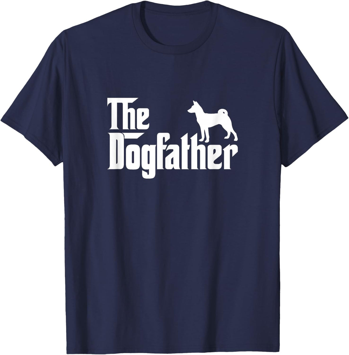 Basenji Lover Gift DogFather T-Shirt - Navy Blue