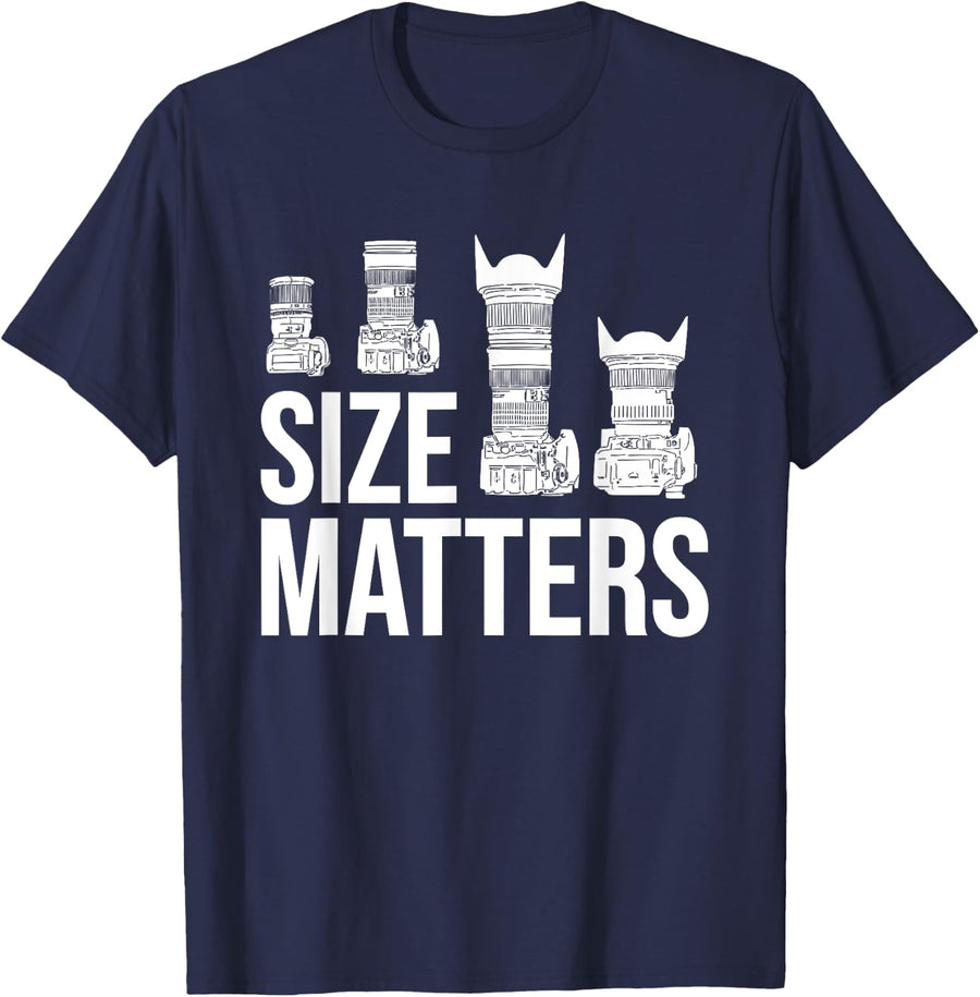 Funny Photography Gift For Men Women Cool Photographer Lens T-Shirt - Navy Blue