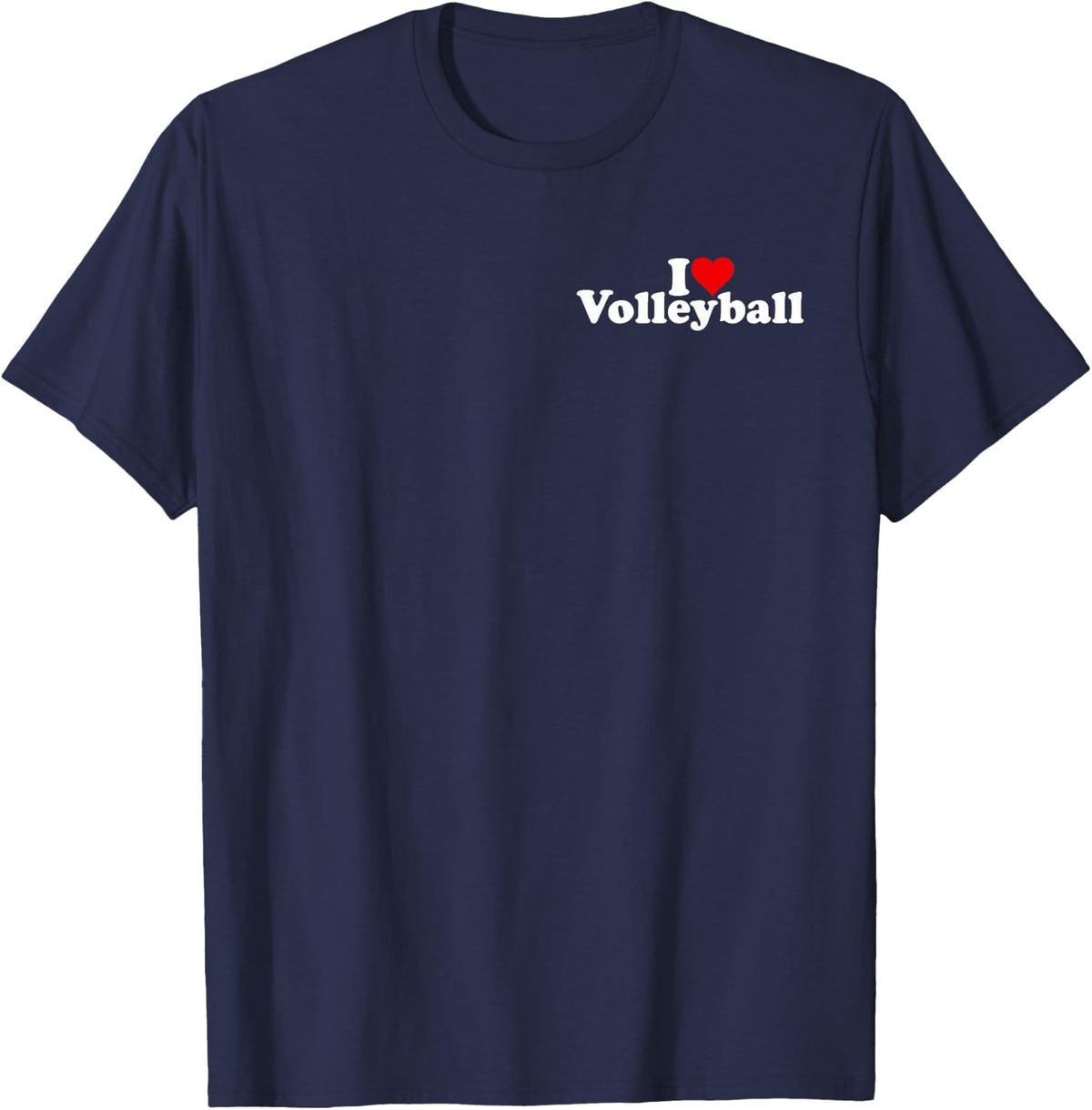 I LOVE HEART VOLLEYBALL T-Shirt - Navy Blue