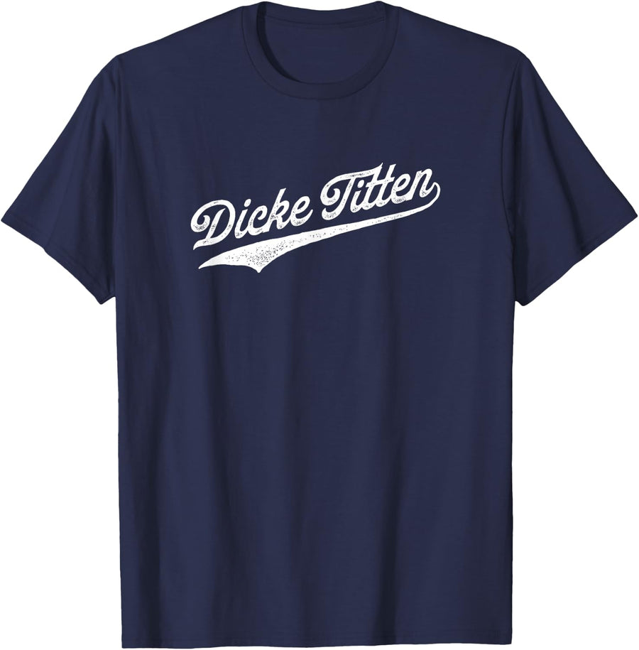 Malle Bulle Party Dickie Titen T-Shirt Black Modern Classic Letter Print Crew Neck Short Sleeve Unisex Adults Casual Golf