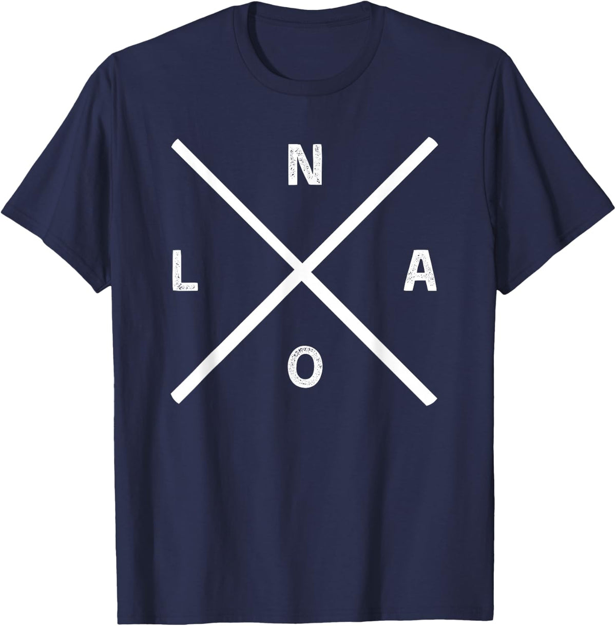 Vintage NOLA X Outfit New Orleans Gifts Nola X T-Shirt - Navy Blue