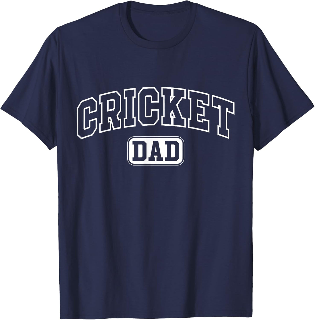 Cricket Dad Athletic Lettering Coach Player T-Shirt - Navy Blue
