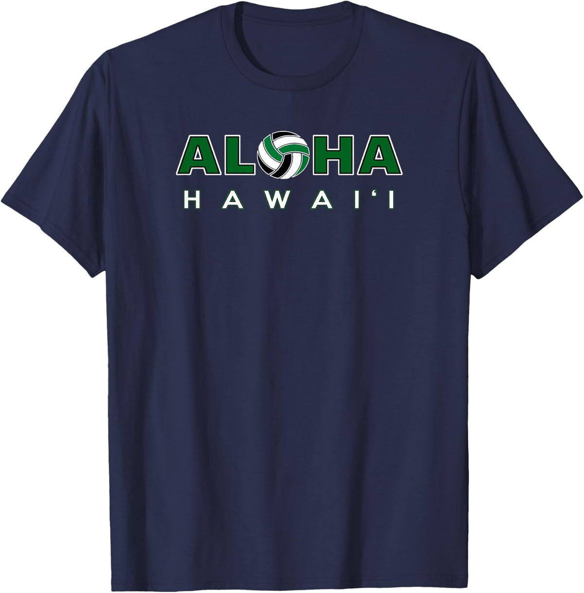 ALOHA Hawaii Volleyball T-Shirt - Navy Blue