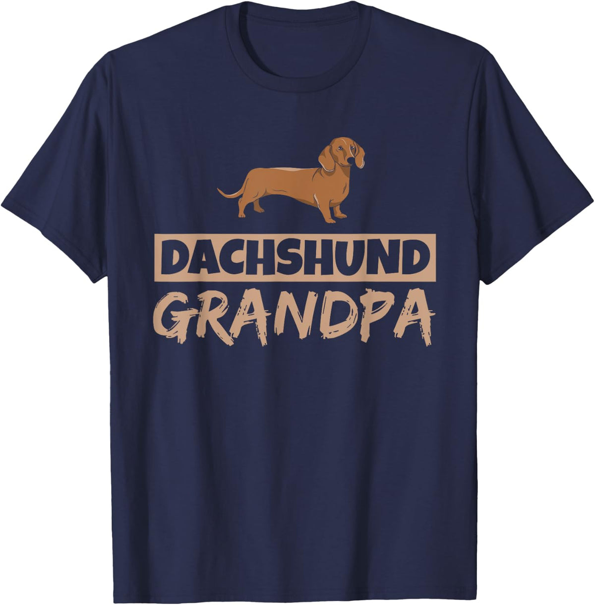 Dachshund Grandpa Dog Wiener Puppy Owner Dachshund Granddad Men Women Girls Kids T-Shirt - Navy Blue