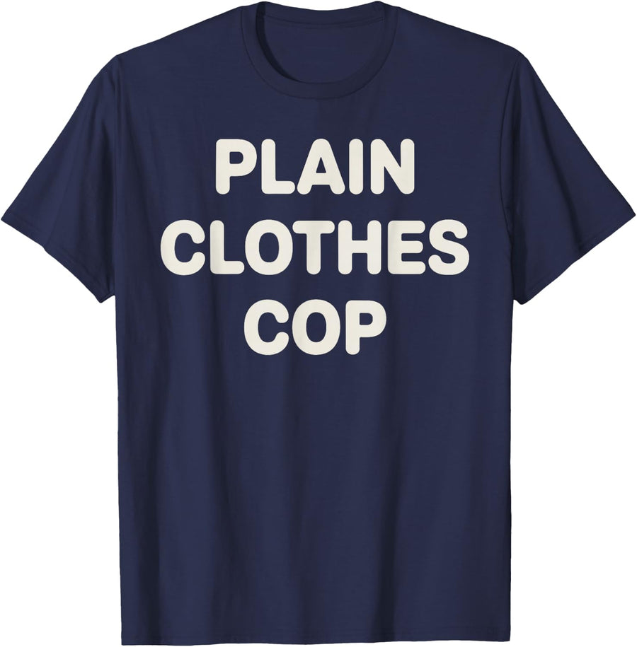Funny Undercover Art for Men Women Undercover Police Cop T-Shirt - Navy Blue