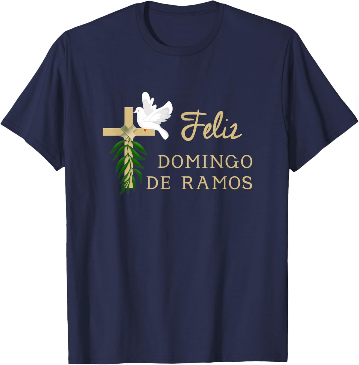 Feliz Domingo de Ramos Palm Sunday T-Shirt - Navy Blue