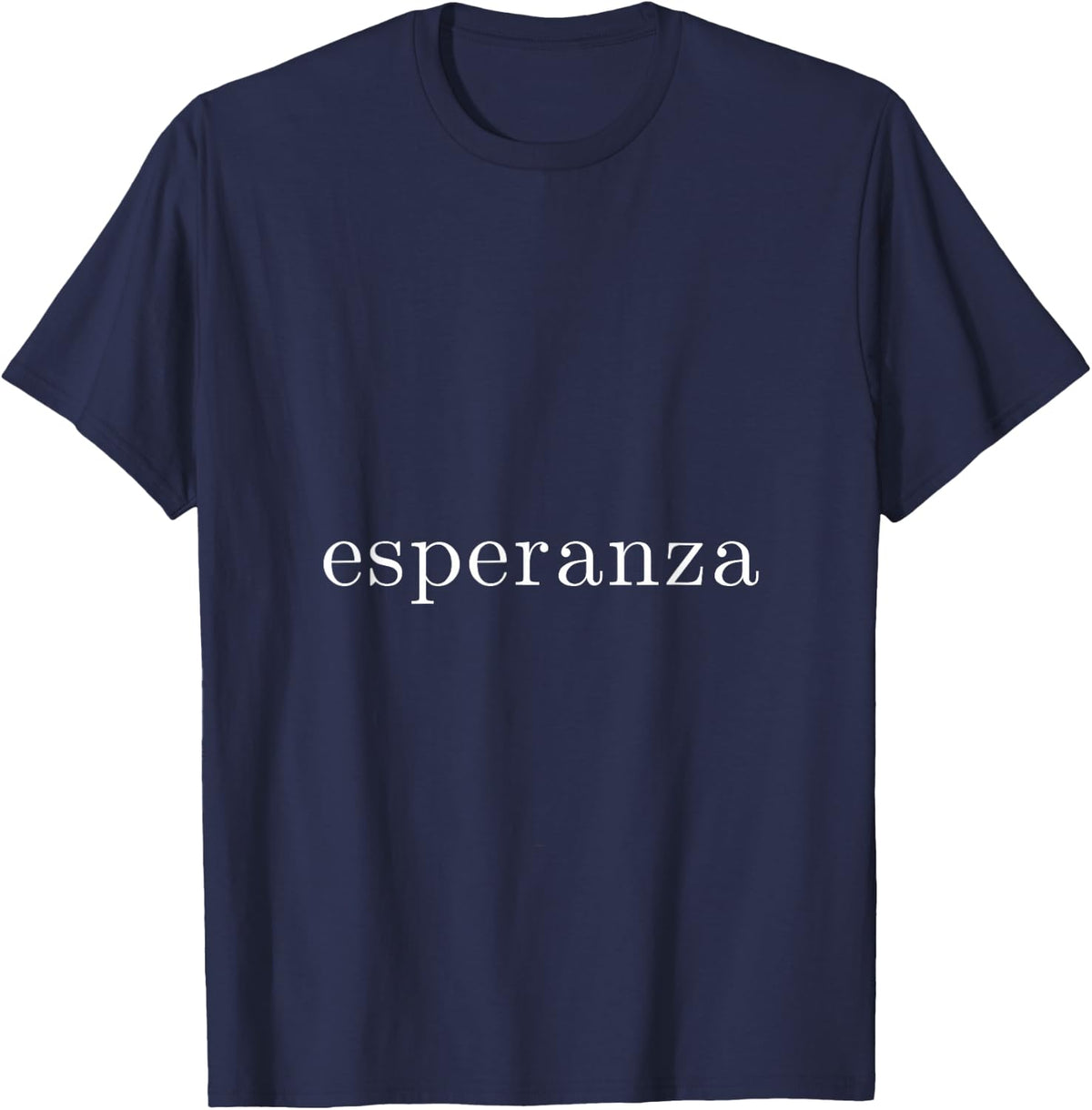 Esperanza Spanish Word Meaning Hope Inspirational T-Shirt - Navy Blue