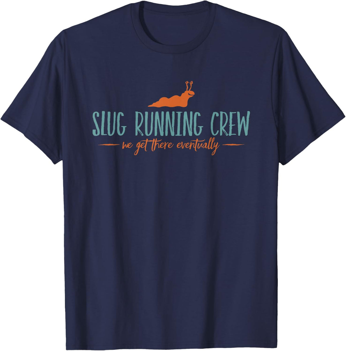 Slug Running Crew T-Shirt Funny Runner Shirt For Men Women Tees Running Club T Shirts - Navy Blue