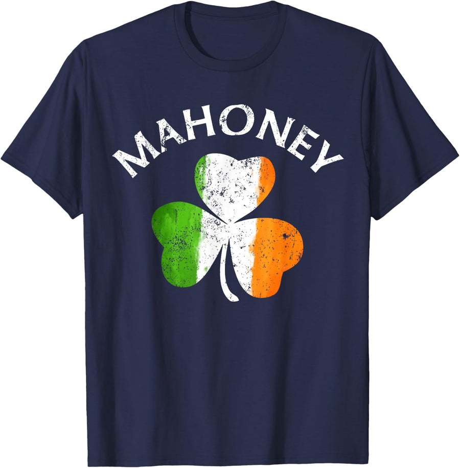 Mahoney Irish Family Name T-Shirt - Navy Blue