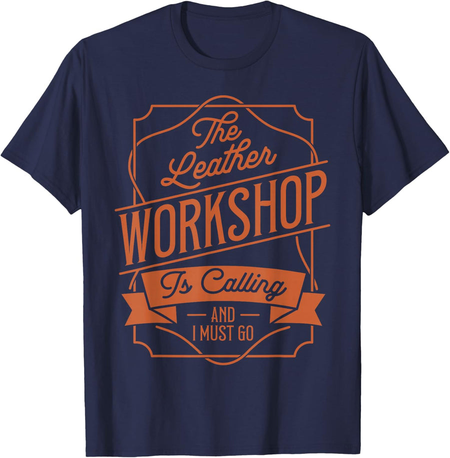 Leathercraft Leatherworking Leatherworker Leathercrafting T-Shirt - Navy Blue