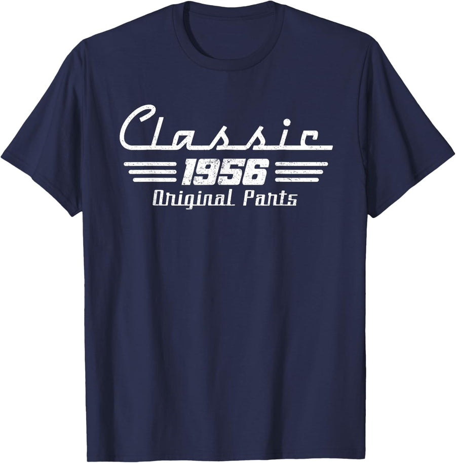 70 Year Old Vintage Classic Car 1956 70th Birthday T-Shirt - Navy Blue