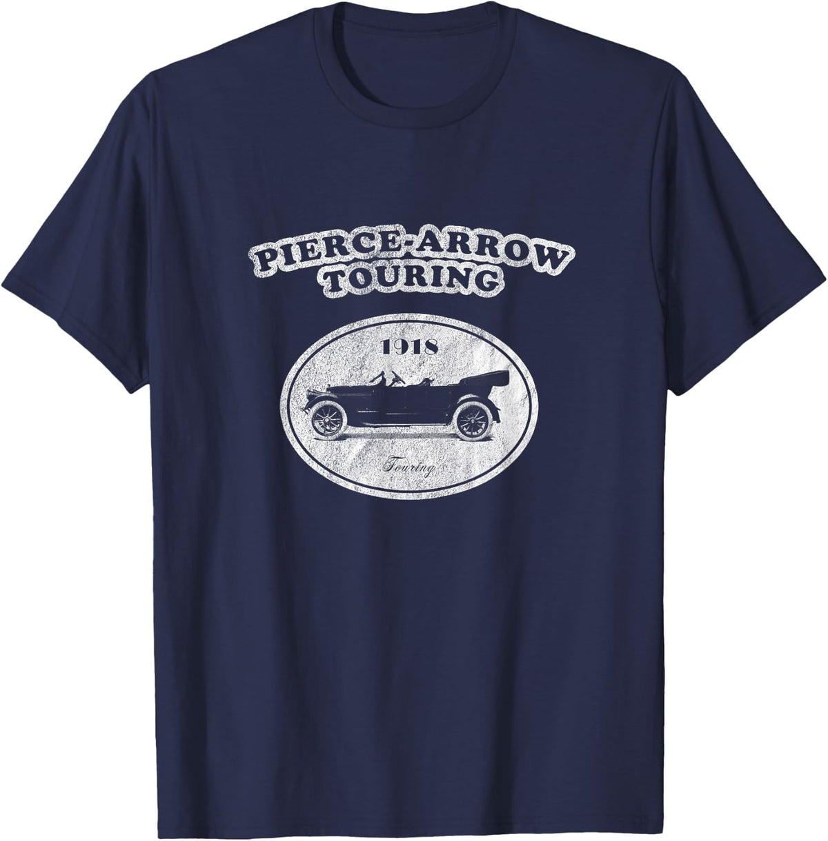 Retro Pierce-Arrow T-Shirt Touring Classic Car Shirt T-Shirt - Navy Blue