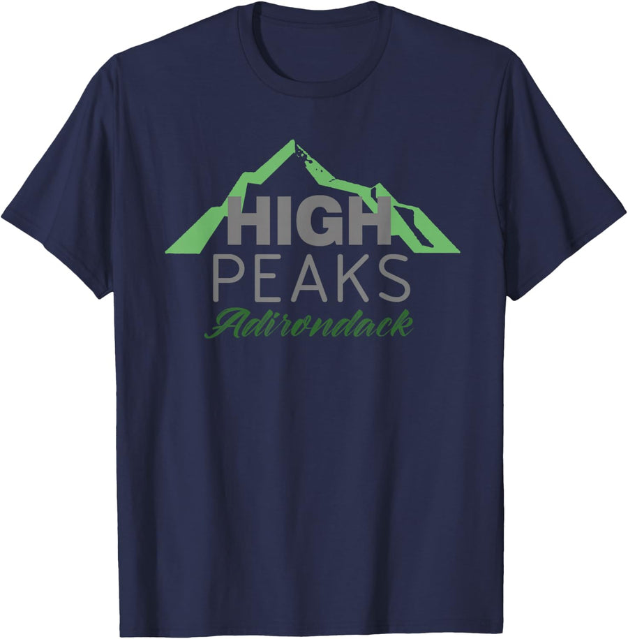 Adirondack high peaks hiking ADK New York T-Shirt - Navy Blue