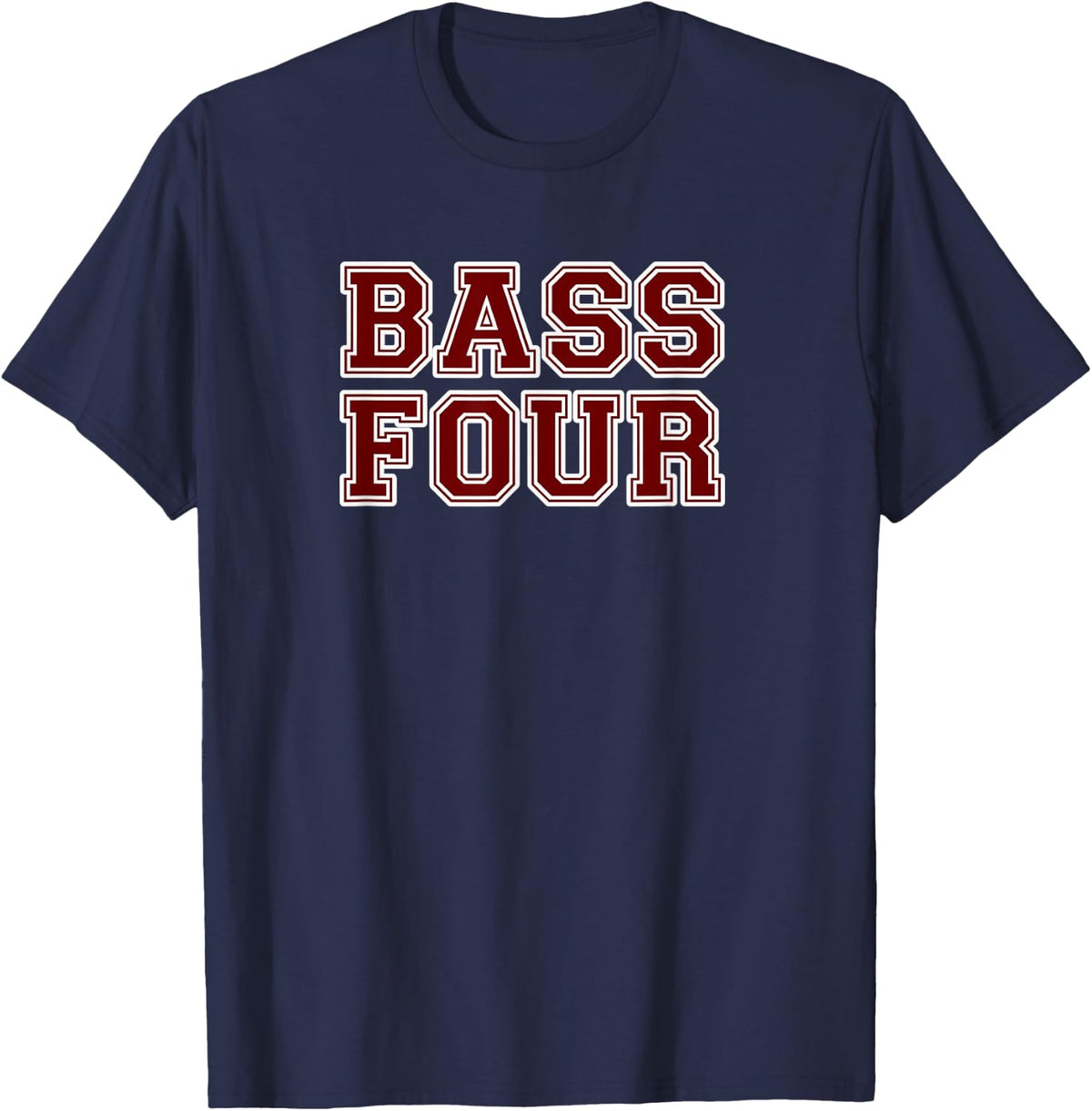 Drumline Bass Four Bass Drum 4 Band Camp BFND Drum Line T-Shirt - Navy Blue