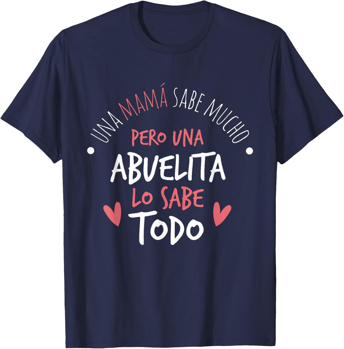 Abuelita Sabe Todo Dia de la Madre Regalo T-Shirt T-Shirt Small - Navy Blue
