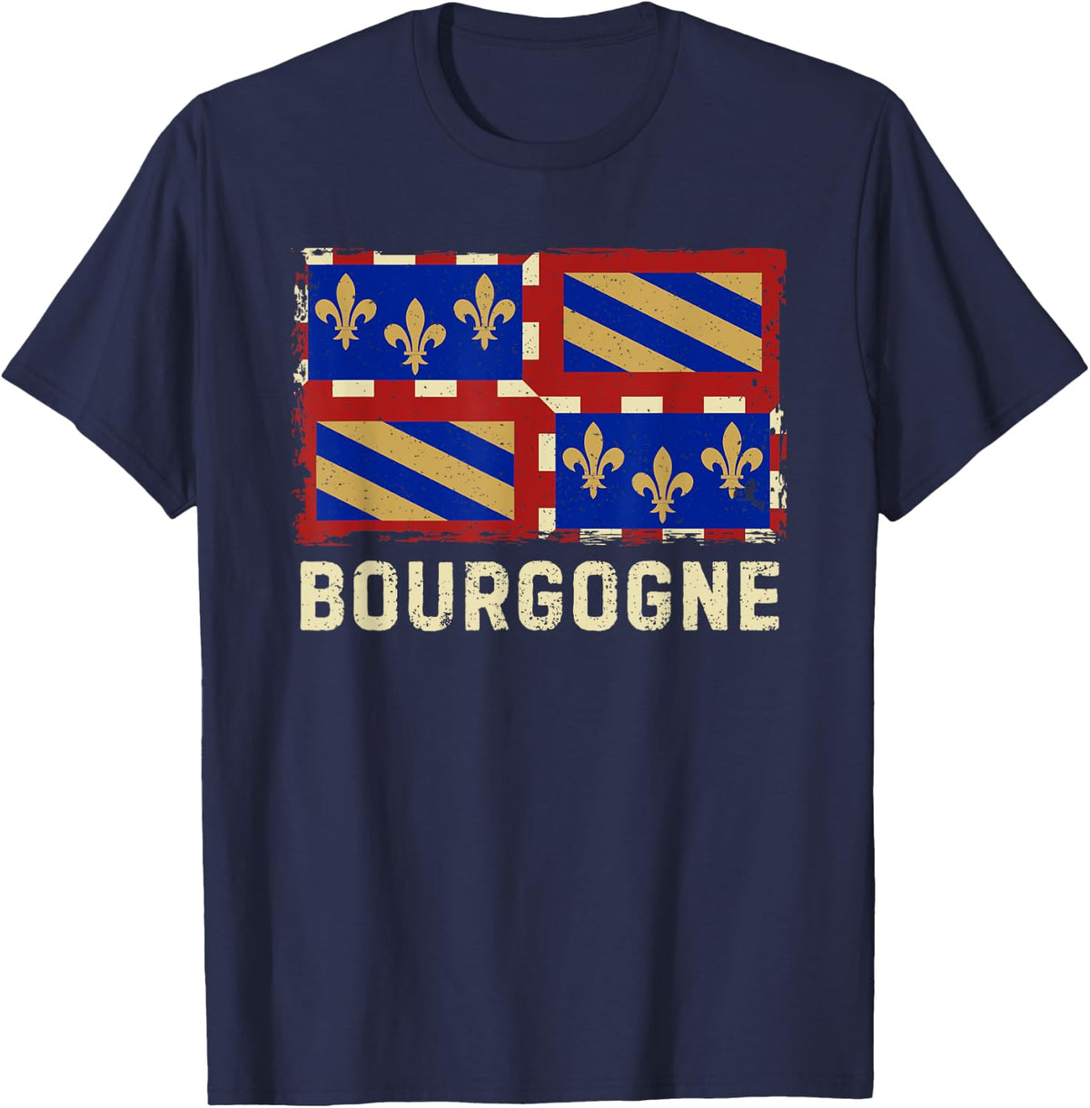 Bourgogne French region France Burgundians wine tours dijon T-Shirt - Navy Blue