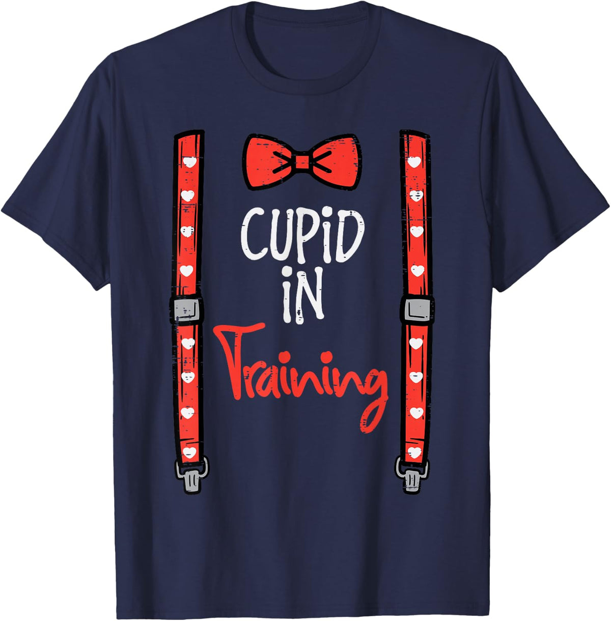 Valentines Day Cupid In Training Cute Toddler Boys Kid Youth T-Shirt - Navy Blue