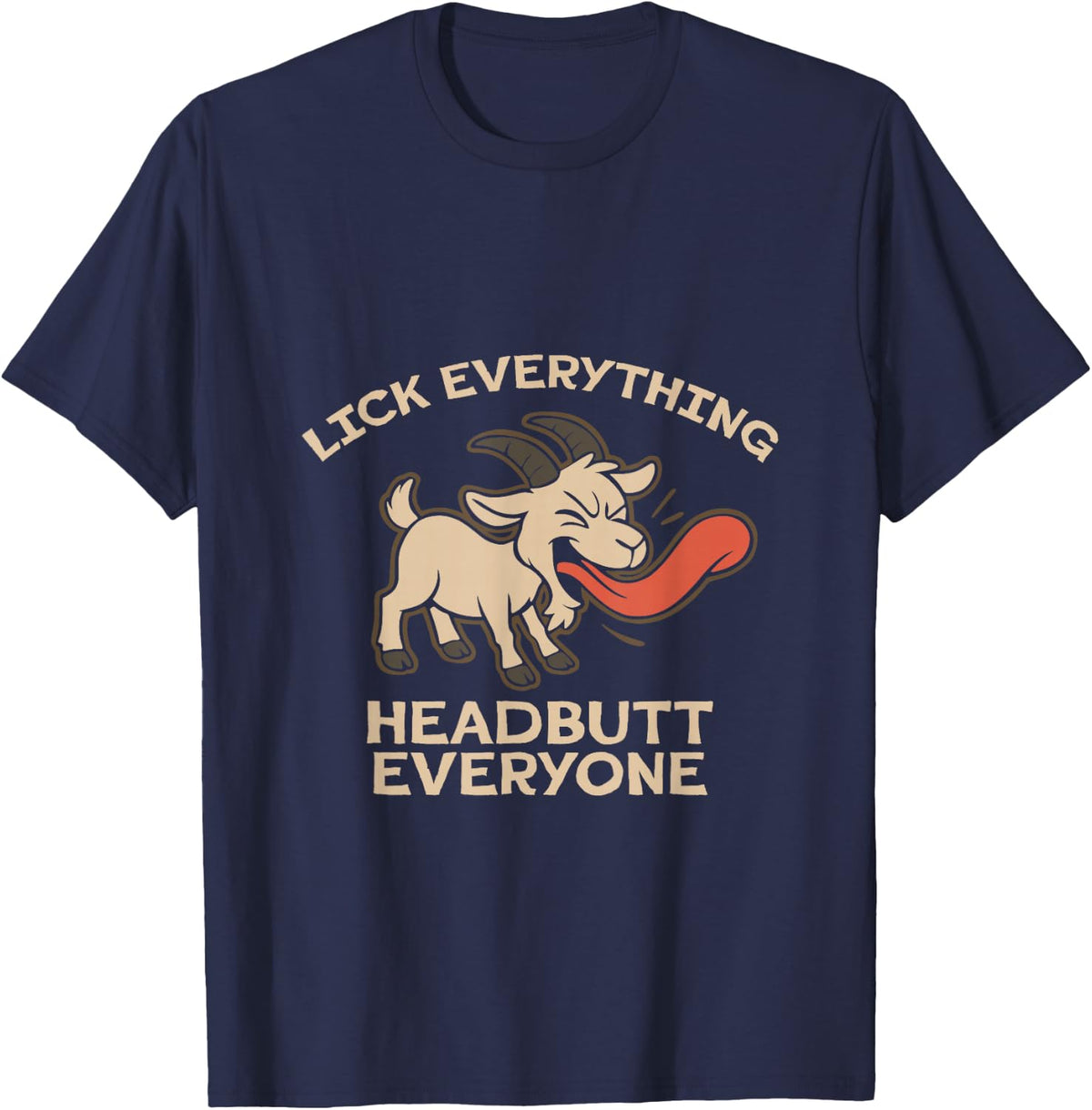 Headbutt Everyone Goat Simulator Tee Funny Gaming T-Shirt for Men Women - Navy Blue