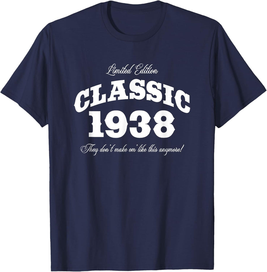 88 Year Old Vintage Classic Car 1938 88th Birthday T-Shirt - Navy Blue