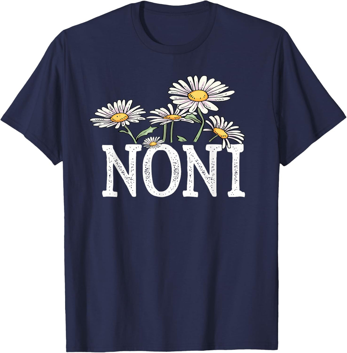 Noni Floral Chamomile Design Mother's Day Gifts Noni T-Shirt - Navy Blue