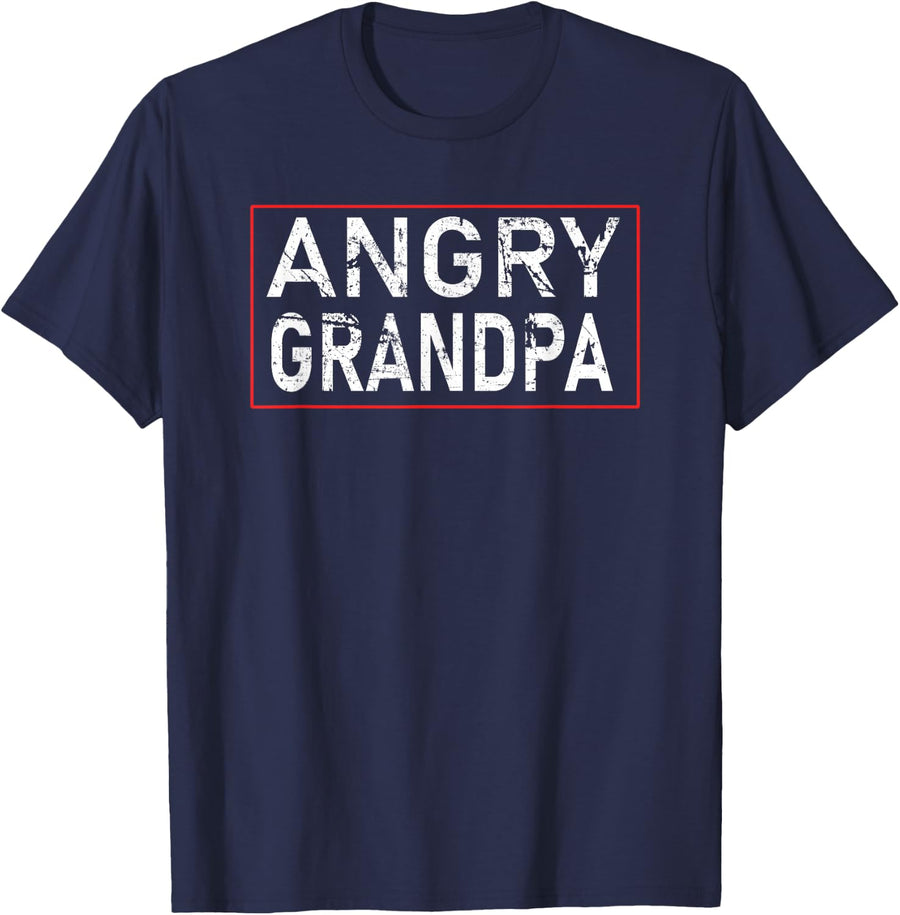 Angry Grandpa Shirt | Funny Shirt for Grandad T-Shirt - Navy Blue