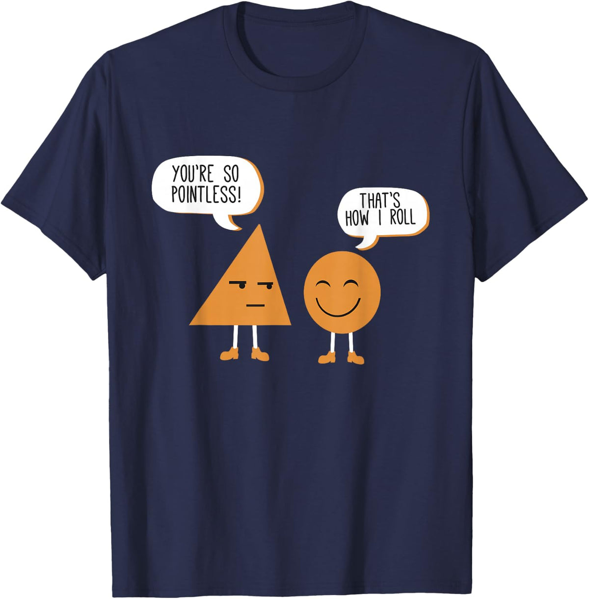 Math Graphic Funny Figures And Shapes You're So Pointless T-Shirt - Navy Blue