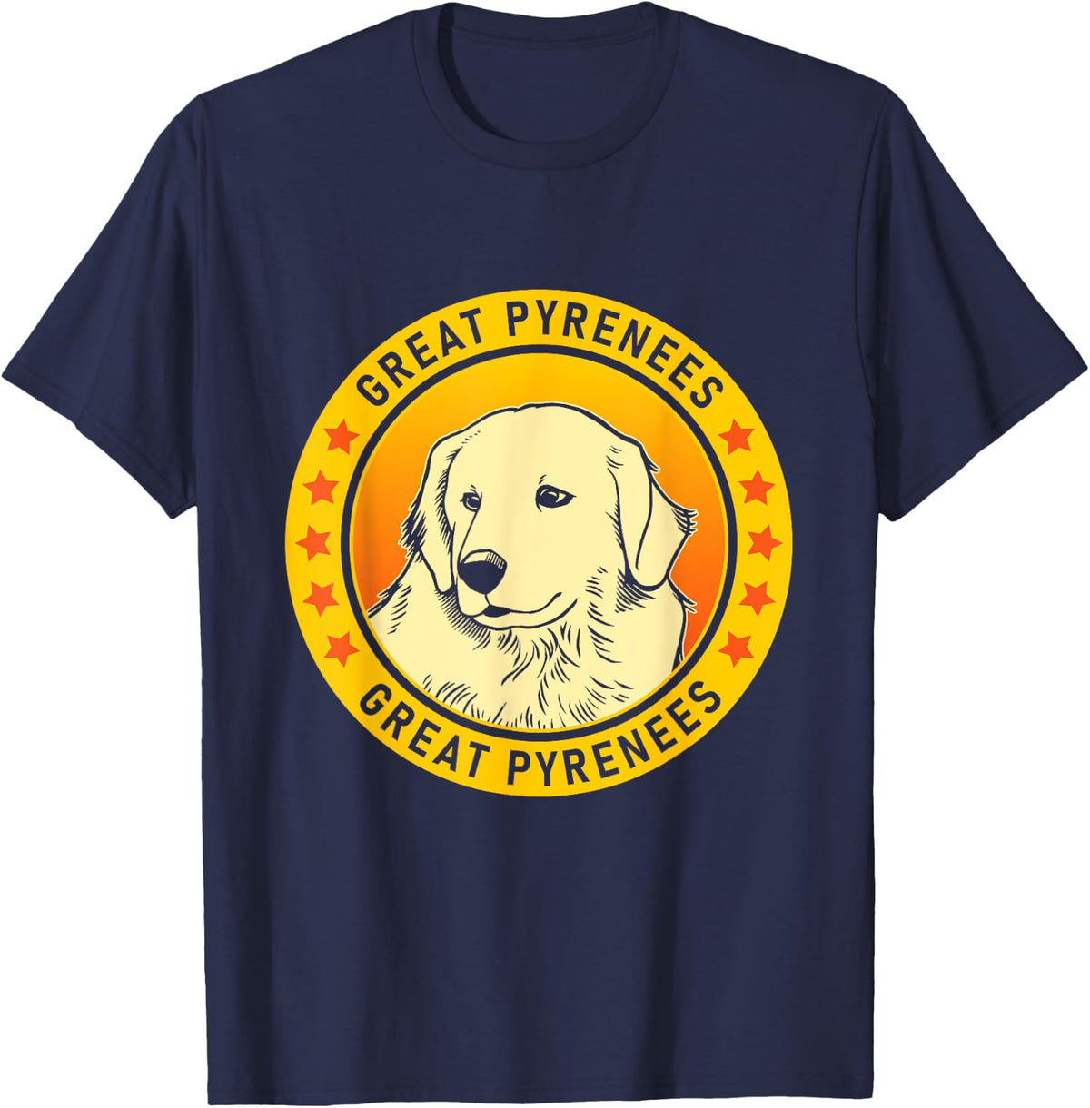 Great Pyrenees Dog Lover design T-Shirt - Navy Blue