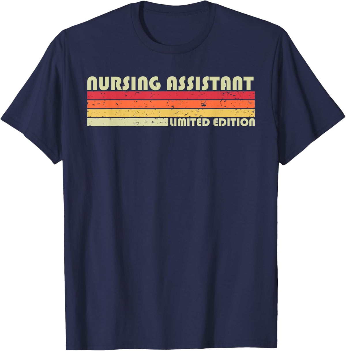 NURSING ASSISTANT Funny Job Title Profession Birthday Worker T-Shirt - Navy Blue