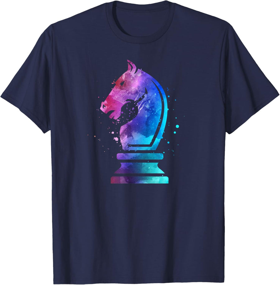 Chess Piece Knight Gift for Chess Lover Player Women Girls T-Shirt - Navy Blue