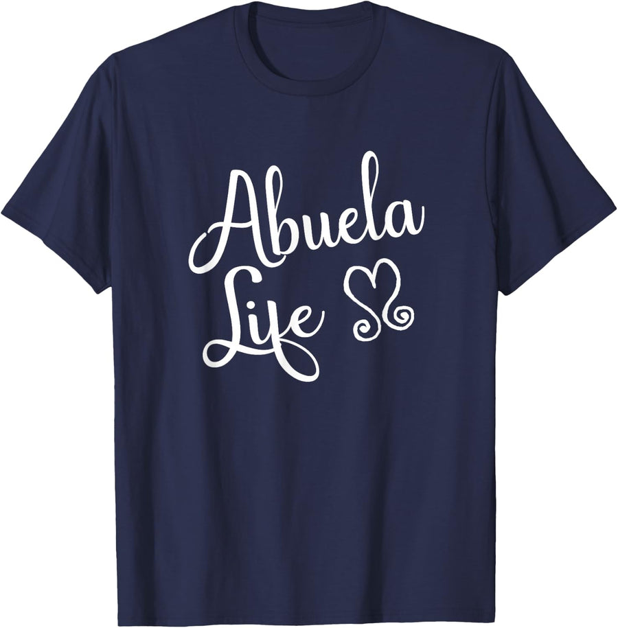 Abuela Life New Spanish Grandma Mother's Day T-Shirt - Navy Blue