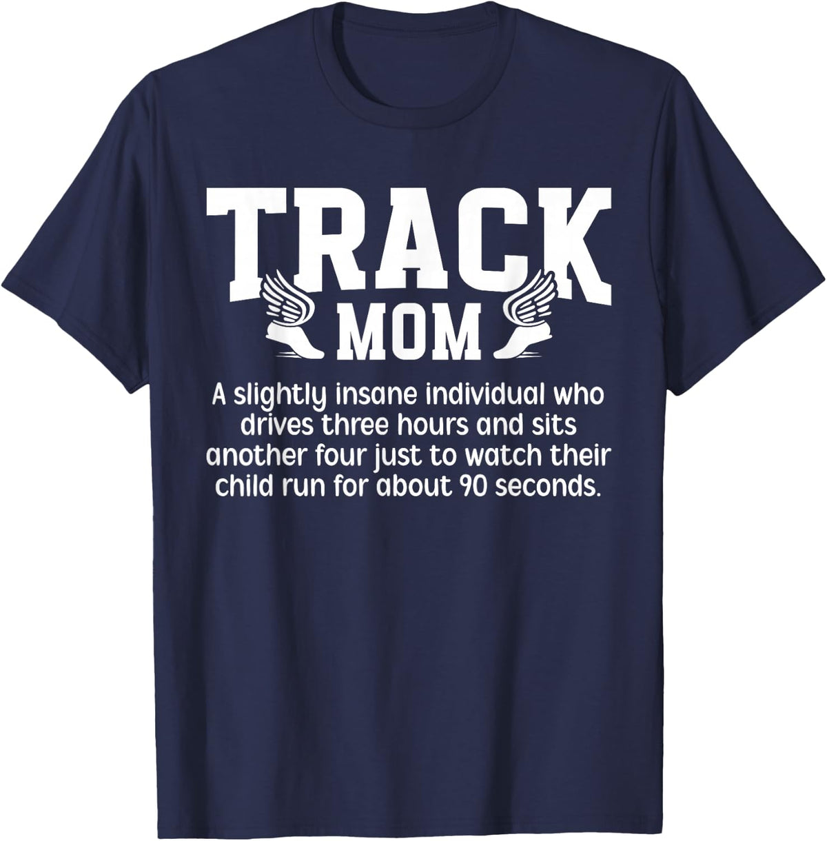 Track Mom Definition Track and Field Mom Track Mother T-Shirt - Navy Blue
