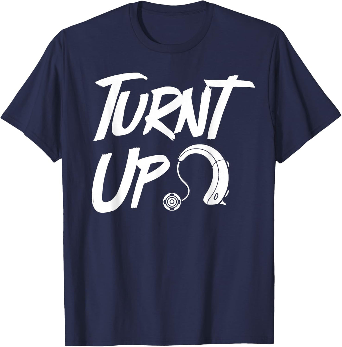 Hearing Aid Funny Deaf Awareness T-Shirt - Navy Blue