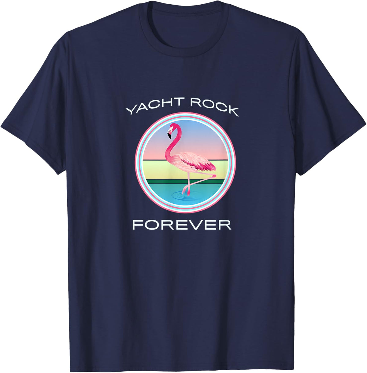 Yacht Rock Forever T-Shirt 80s Retro Style T-Shirt - Navy Blue