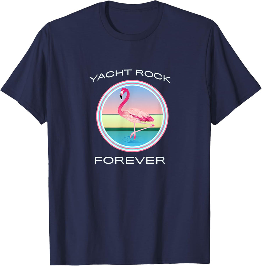 Yacht Rock Forever T-Shirt 80s Retro Style T-Shirt - Navy Blue