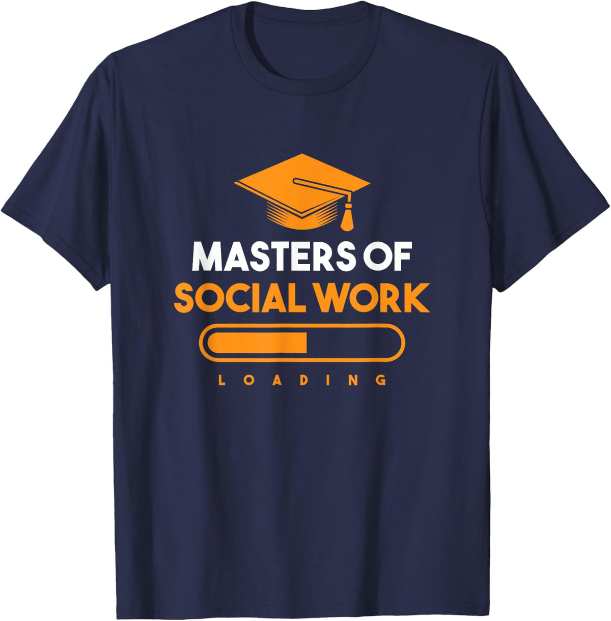 Masters Of Social Work Loading T-Shirt - Navy Blue