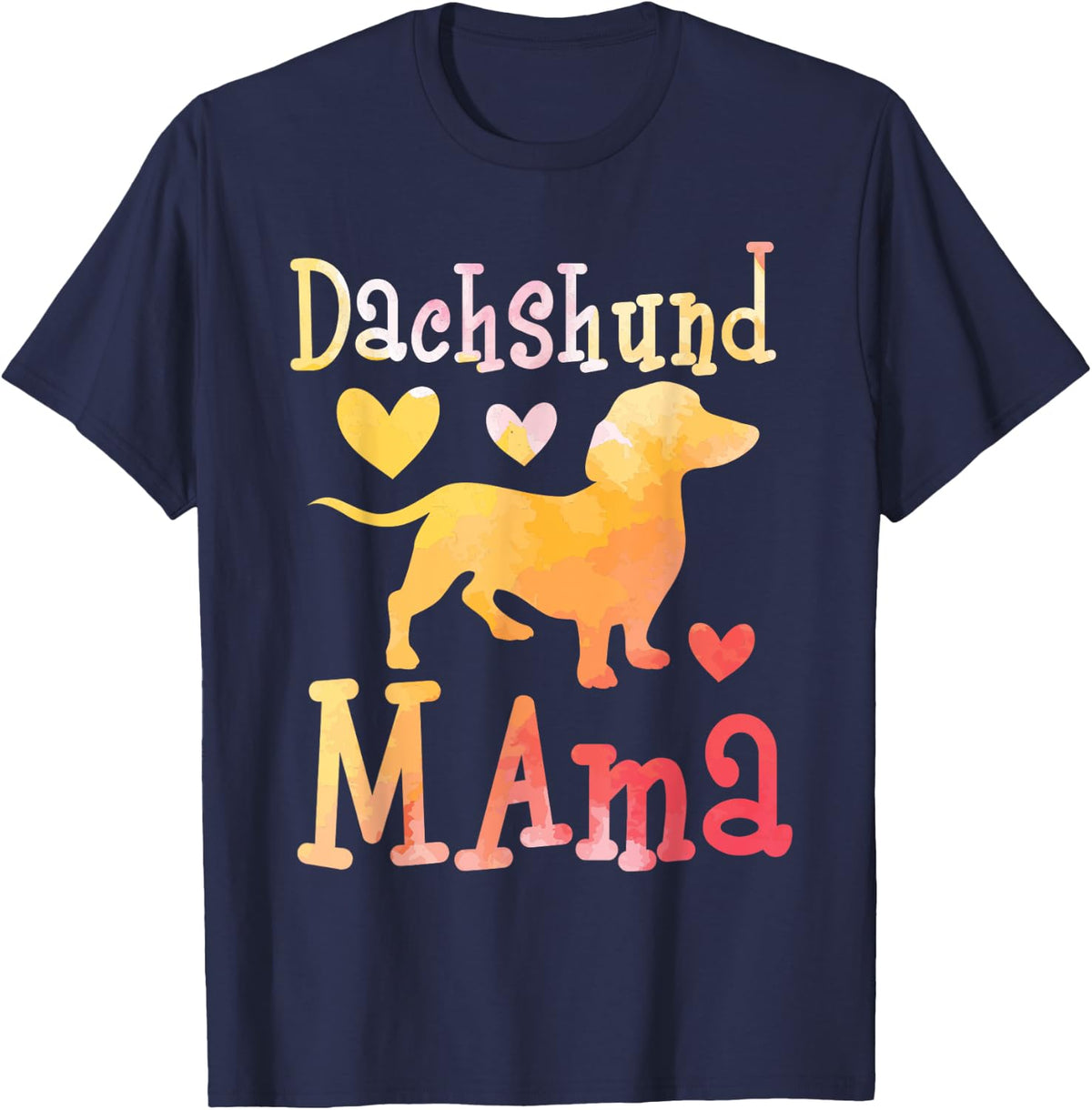 Dachshund Mama - Dog Lover Pet Trainer Breeder Animal T-Shirt for Men Women Girls Kids - Navy Blue
