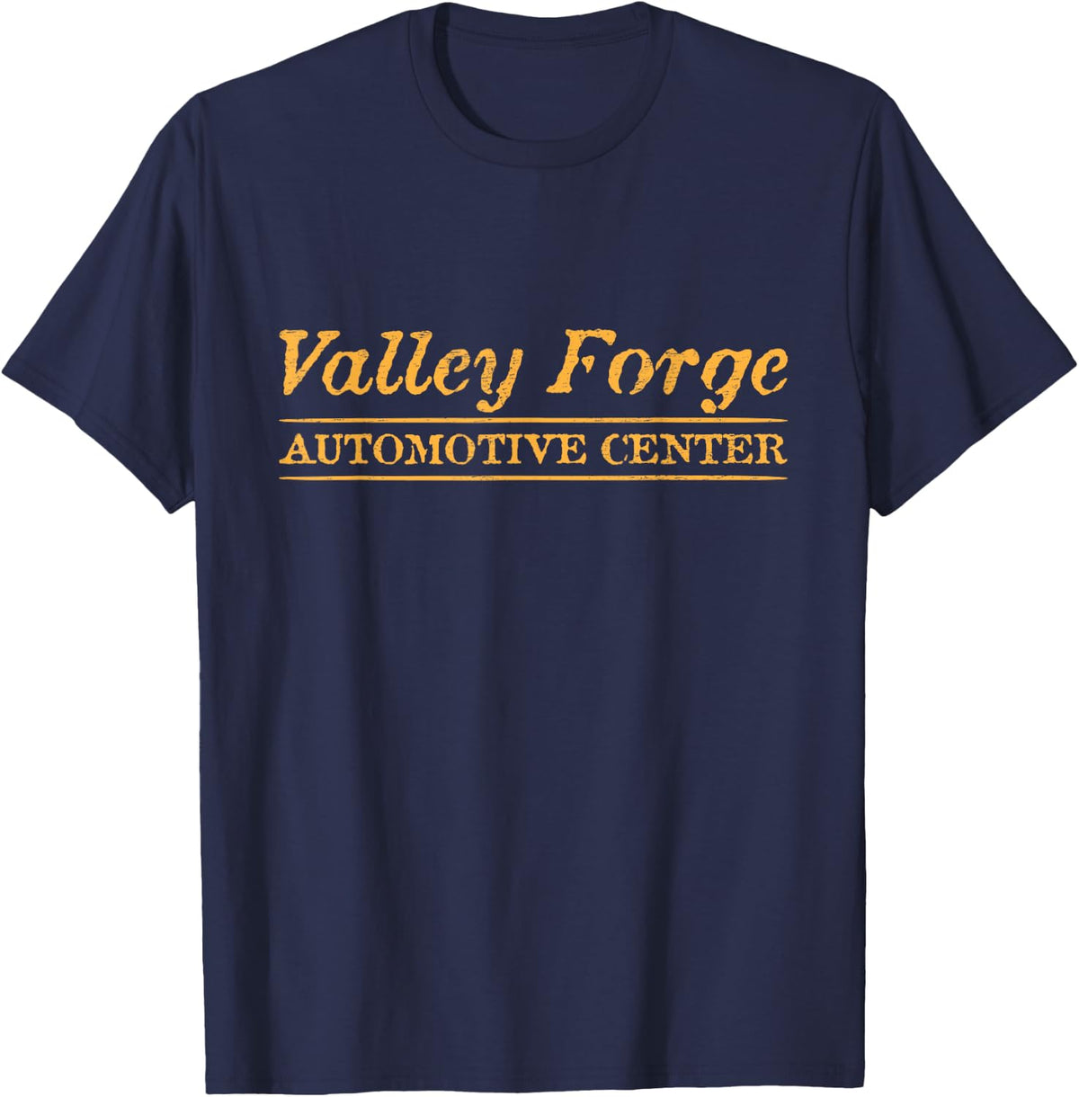 Valley Forge Automotive Distressed Look Vintage T-Shirt - Navy Blue