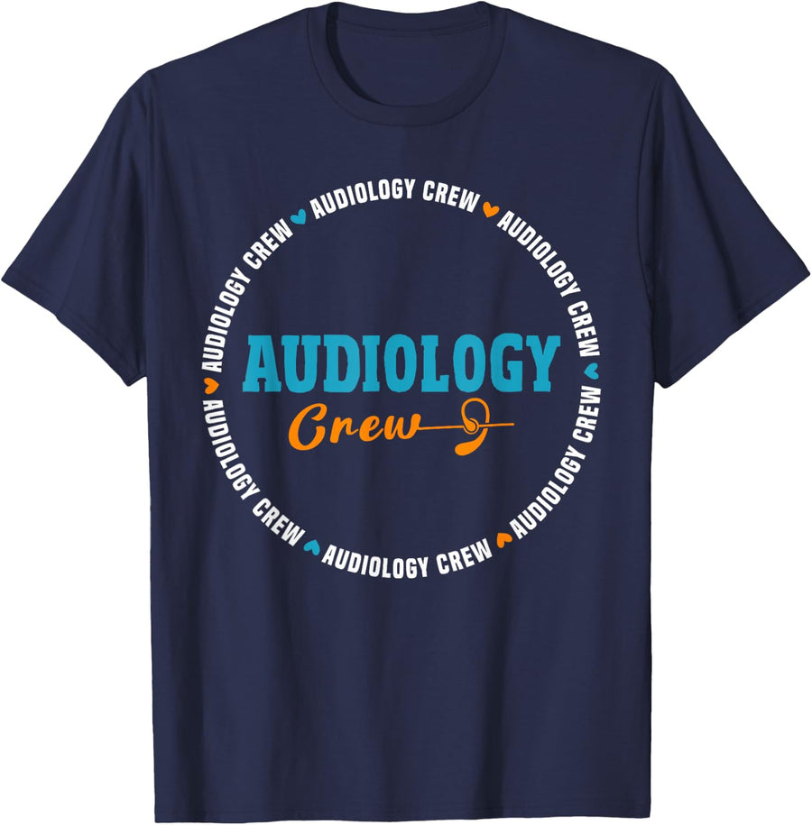 Cute Audiology Crew Audiologist T-Shirt - Navy Blue