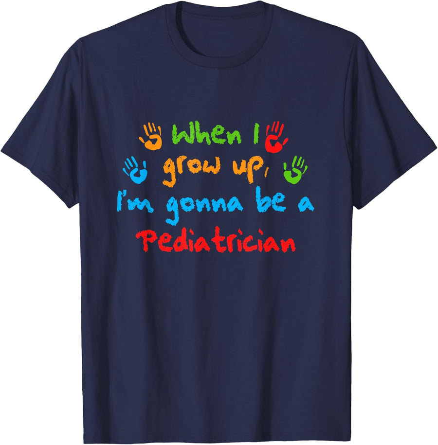 Future Children Doctor Pediatric Doctor When I Grow Up T-Shirt - Navy Blue