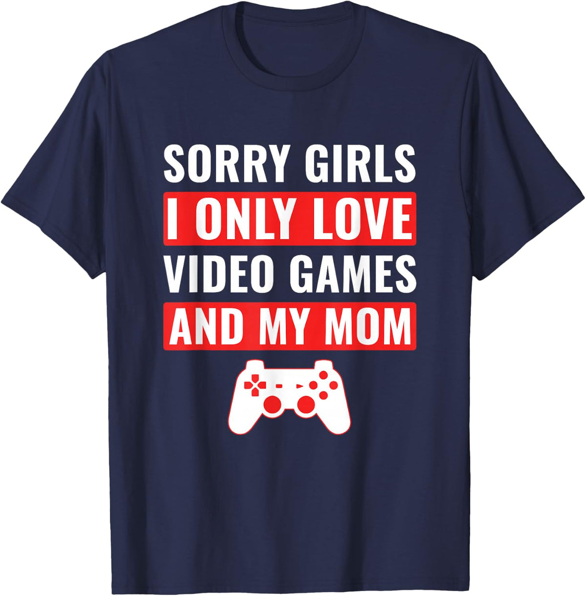 Boys Valentine's Day Shirt Kids Video Games Gamer Youth T-Shirt - Navy Blue