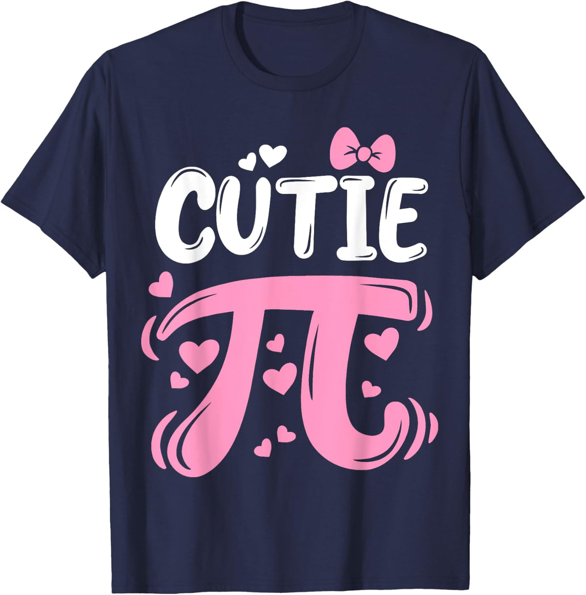 Math Teacher Math Student Cutie Pi for Girls Women T-Shirt - Navy Blue