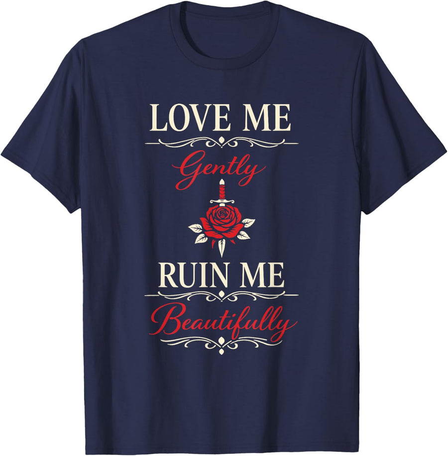 Vamp Romantic Romantic Goth Dark Romance Gothic Romance T-Shirt - Navy Blue