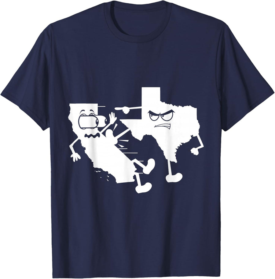 Political TShirt, Don't California My Texas T-Shirt - Navy Blue
