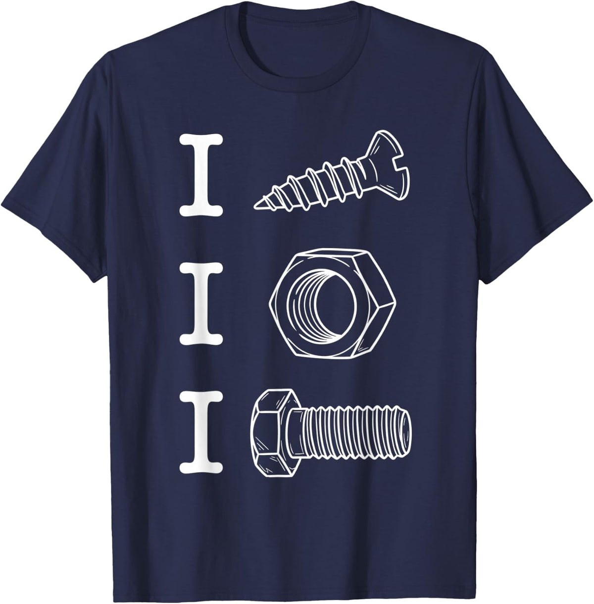 I Screw I Nut I Bolt Proud Car Auto Mechanic Mens T-Shirt - Navy Blue