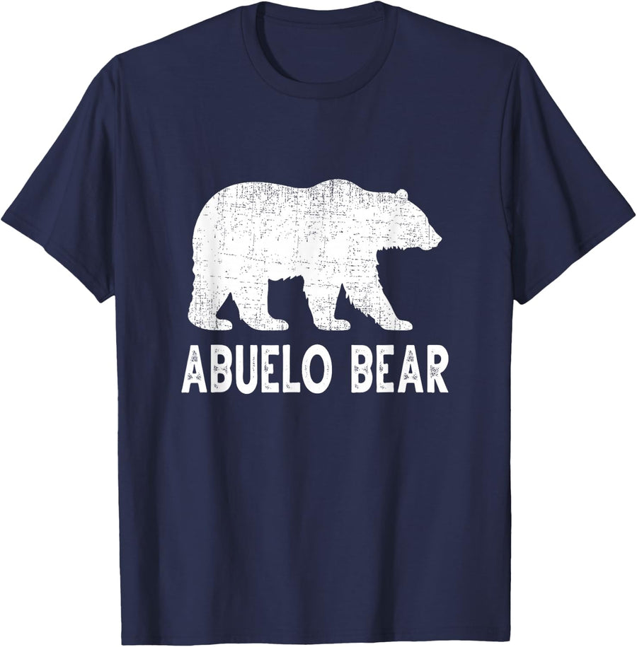 Abuelo Bear Mexican Spanish Grandpa Funny Matching T-Shirt - Navy Blue
